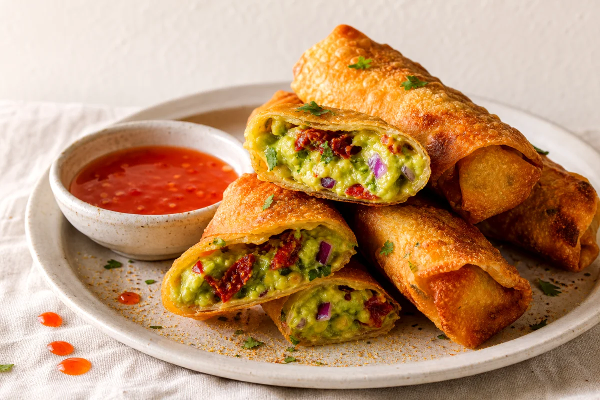crispy-avocado-egg-rolls-sweet-chili-sauce-featured