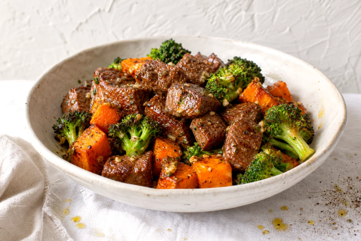 garlic-butter-steak-sweet-potatoes-featured