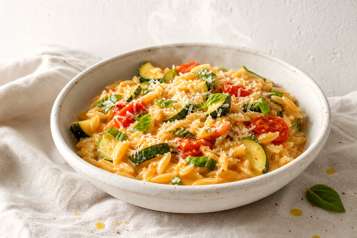 one-pot-tomato-basil-zucchini-orzo-featured