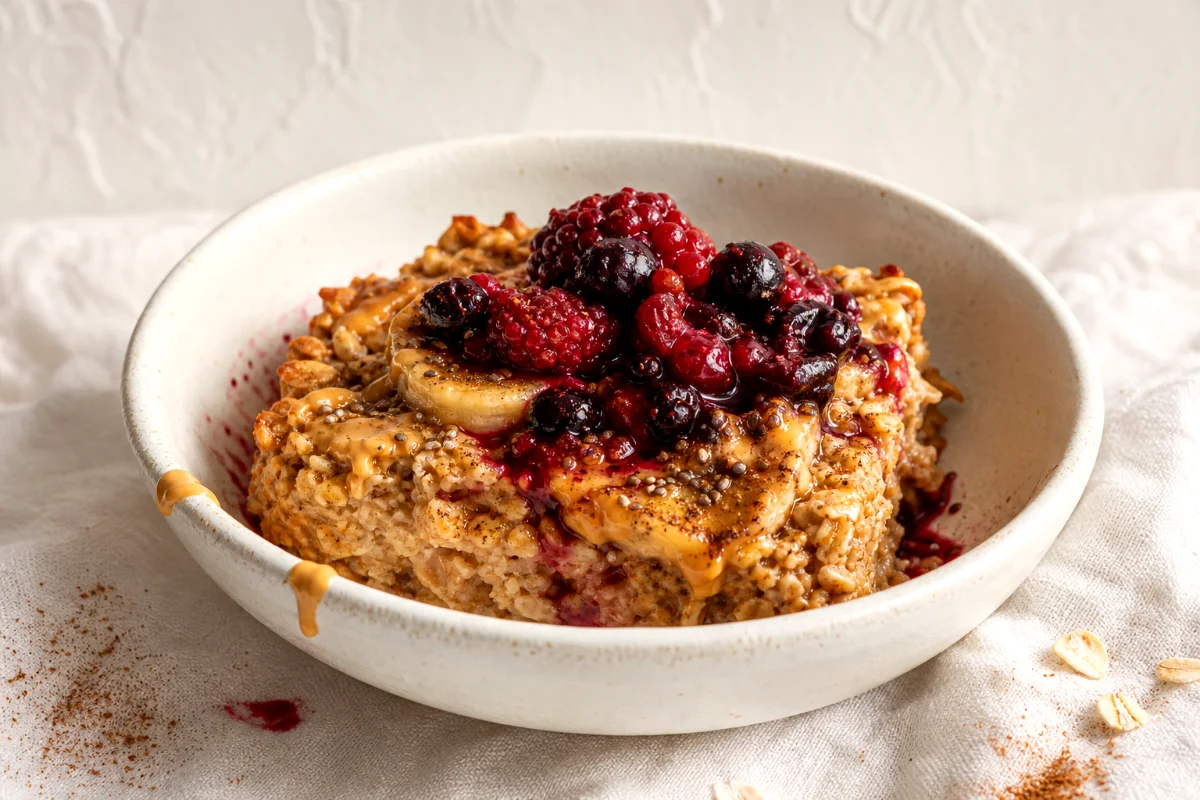 peanut-butter-banana-baked-oatmeal-featured