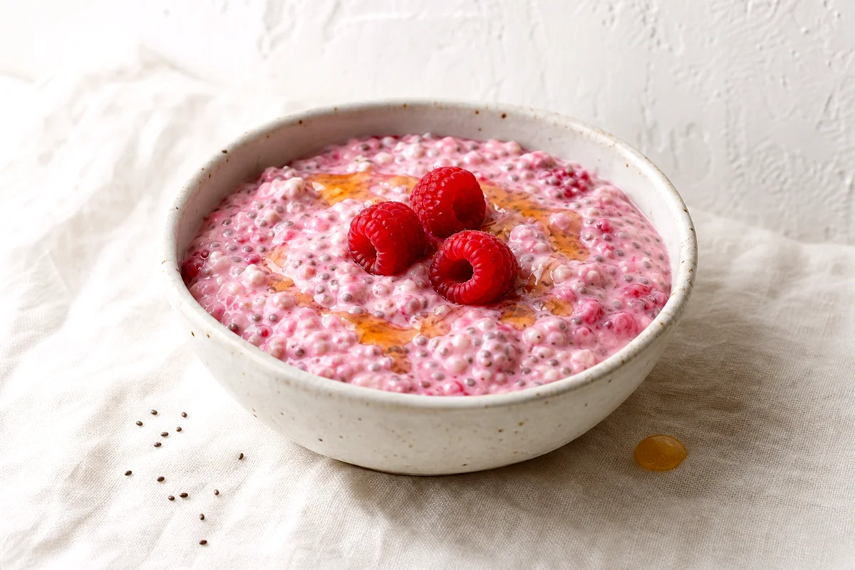 raspberry-cottage-cheese-chia-pudding-close-up
