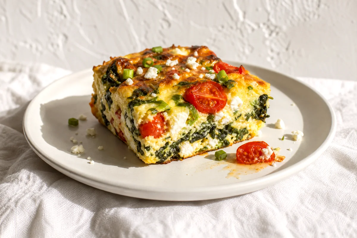 spinach-feta-cottage-cheese-egg-casserole-featured