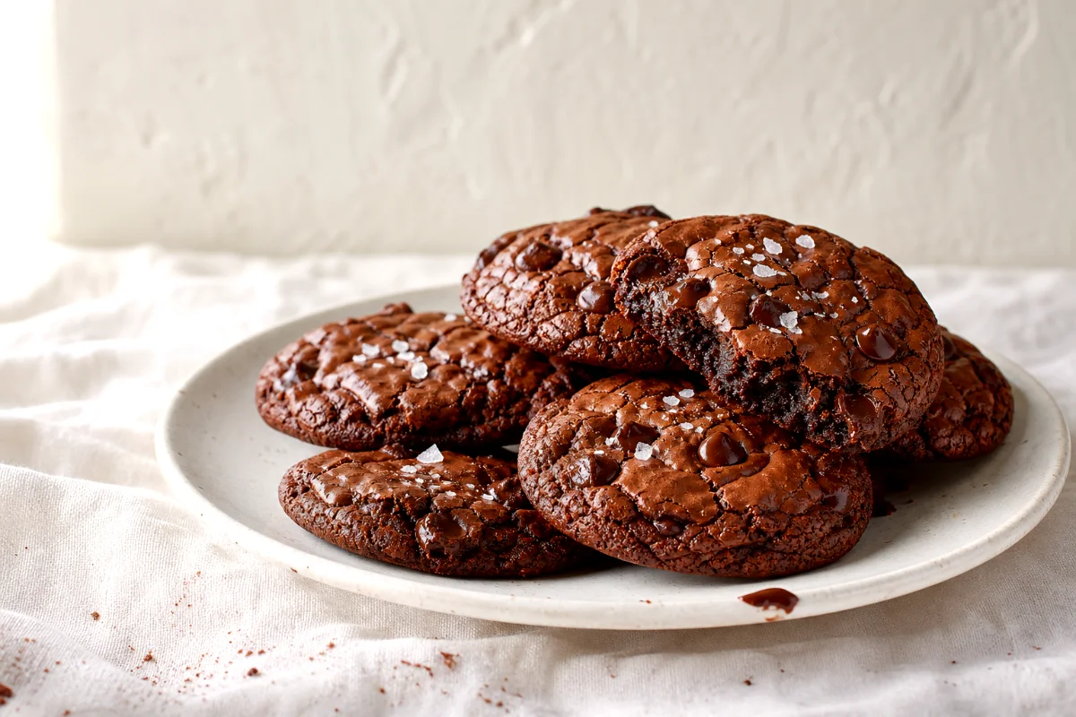 flourless-chocolate-chip-cookies-close-up