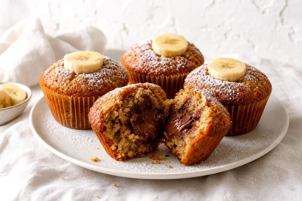 nutella-banana-muffins-gooey-center