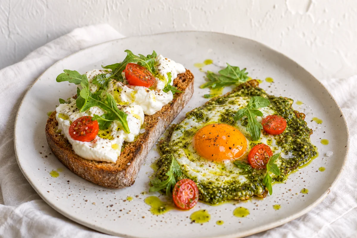 pesto-fried-eggs-burrata-toast-featured